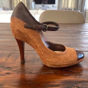 Donna Karan Collection suede and leather spectator pump. Fits 7/7.5.  GUC.